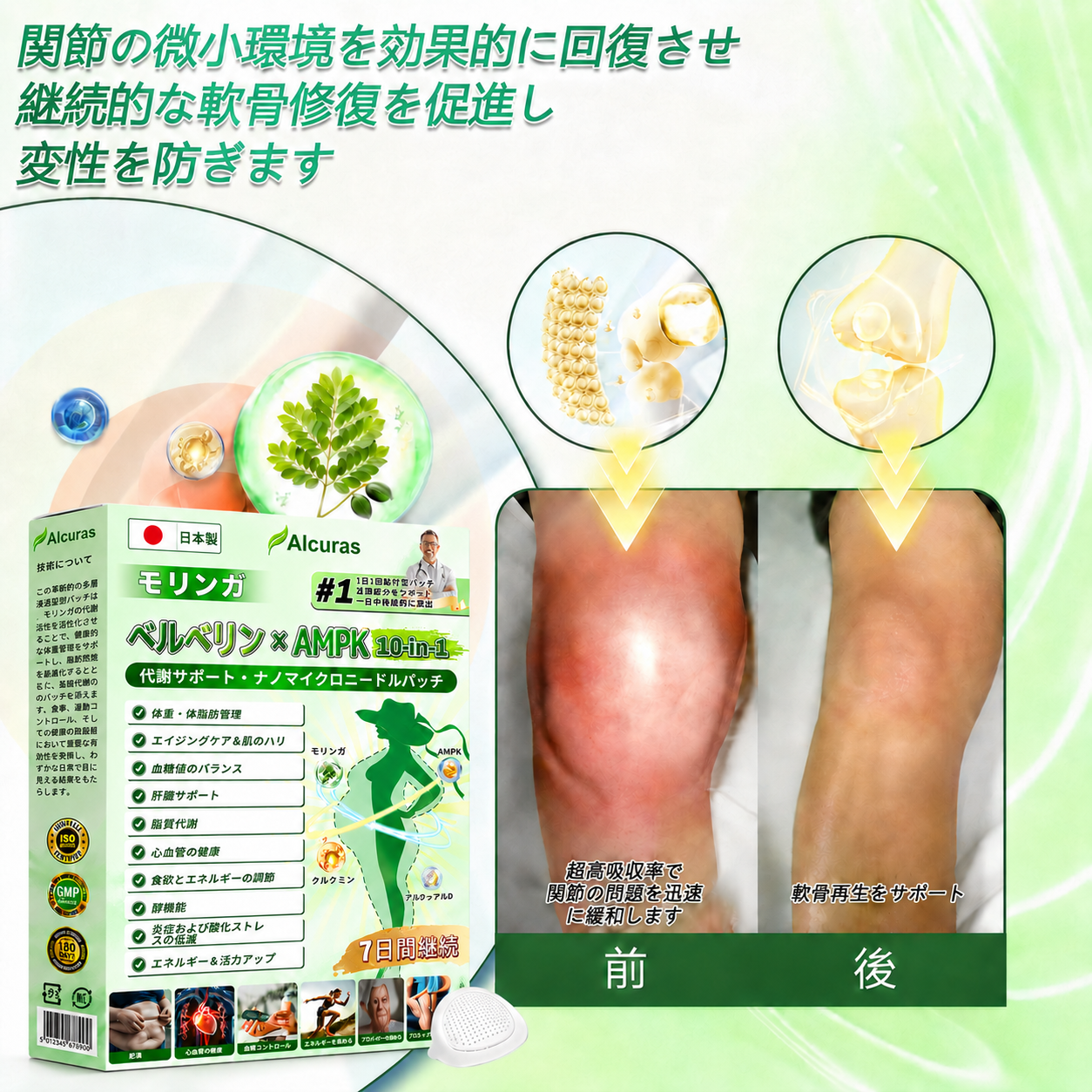 公式旗艦店🗾 🧑‍⚕️Alcuras®＆NAD+ 10-in-1 ナノ強化フォーミュラ — 肥満、肌のたるみ、糖尿病、睡眠時無呼吸症候群、関節の悩み、その他健康上の懸念にアプローチ