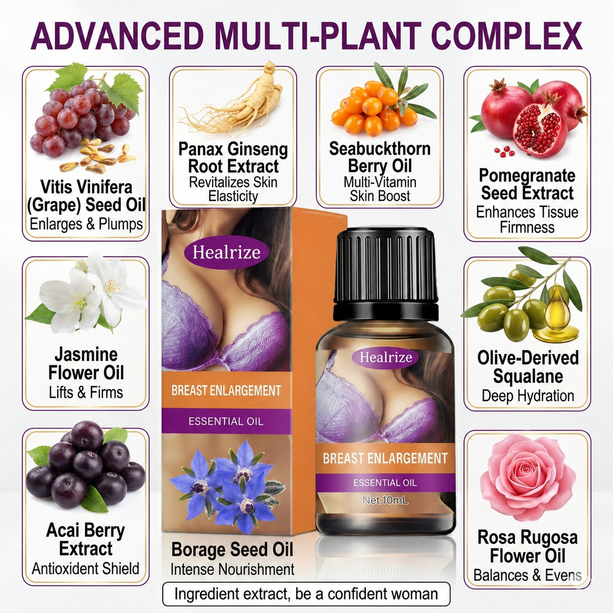 💖 Healrize® Natural Breast Enhancement Serum - Creates a firm and full bust shape Feel More Confident with a Fuller-Looking Bust,You can too.