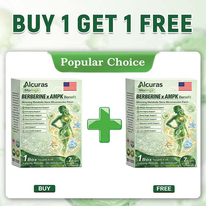 🌱Alcuras™ Moringa × Berberine × AMPK 8-Benefit Slimming & Metabolic Nano Microneedle Patch 🇺🇸  Just once a day · Visible changes in 7 days  ✅ For obesity, loose skin, diabetes, sleep apnea, joint issues, and more